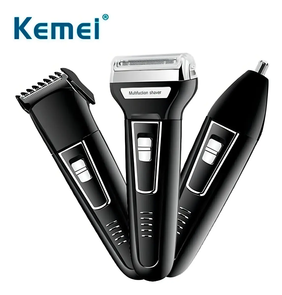 Barbeador E Cortador De Cabelo 3 Em 1 Kemei Km-6558 - Imagem 4