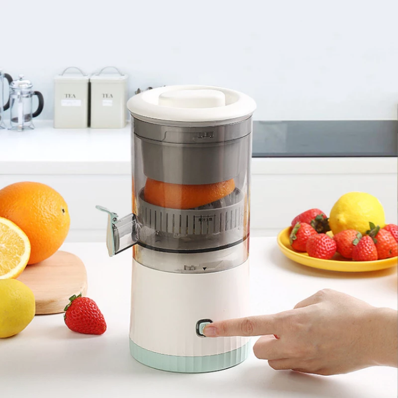 Espremedor Elétrico Laranja Limão Frutas Fazer Sucos Recarregável Usb Cozinha - Imagem 3