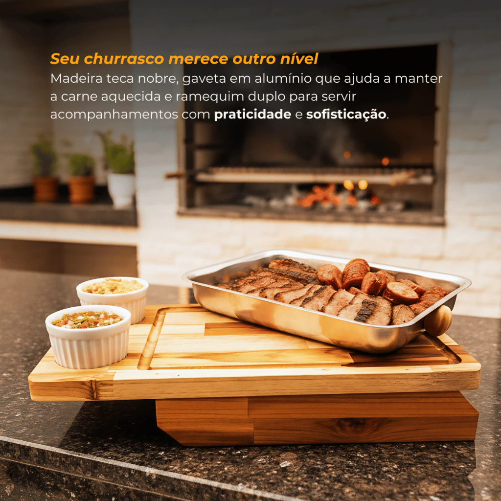 Tábua de Corte de Carne Para Churrasco - Imagem 2